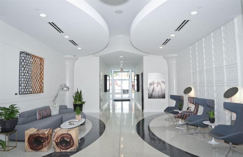 Spire Condos Atlanta elegant lobby entrance